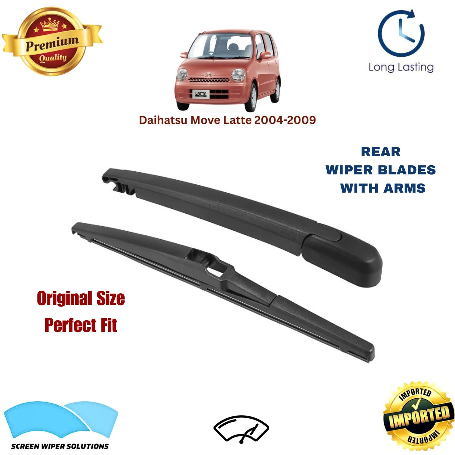 Daihatsu Move Latte 2004-2009 Rear Wiper Blade with Arm in Pakistan