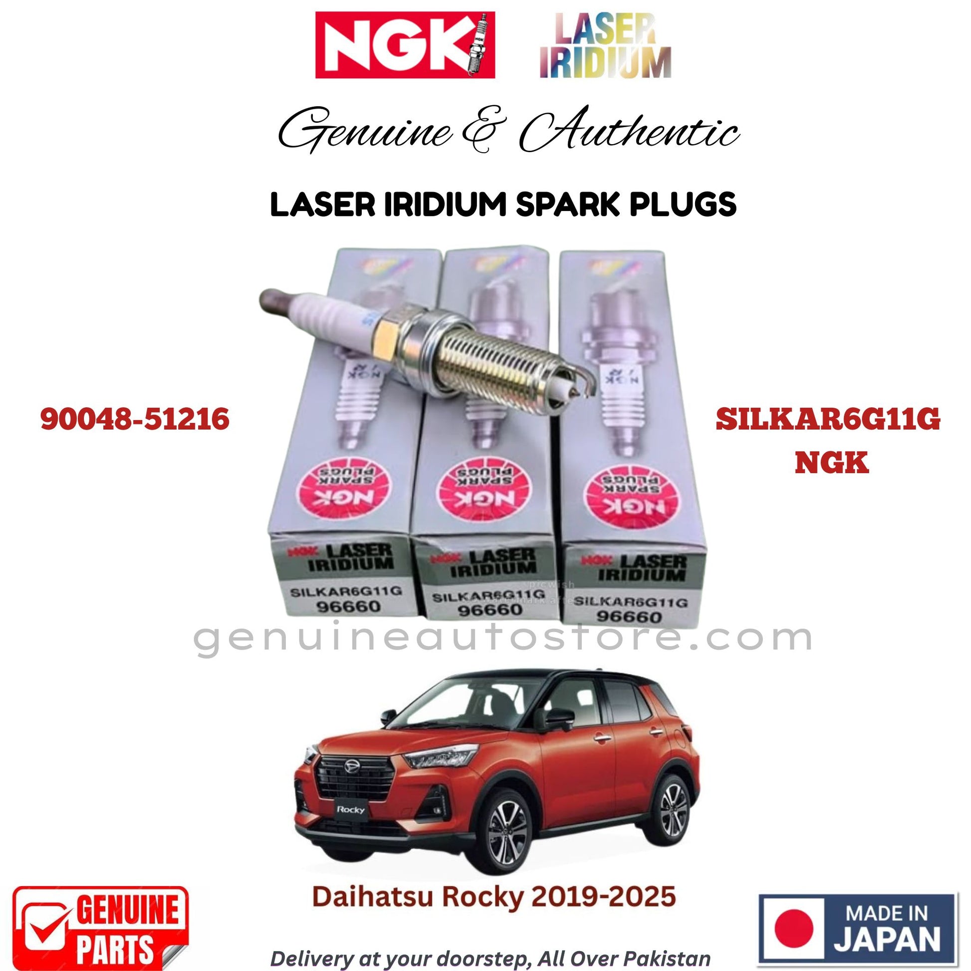 Daihatsu Rocky 2019-2025_LASER_IRIDIUM_SPARK_PLUG_NGK_3_Pieces_in_pakistan