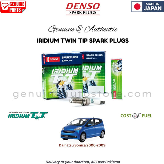 Daihatsu Sonica 2006-2009 DENSO IRIDIUM TWIN TIP SPARK PLUG in Pakistan, 100% Genuine, Reliable, Best Price, Cash on Delivery Available