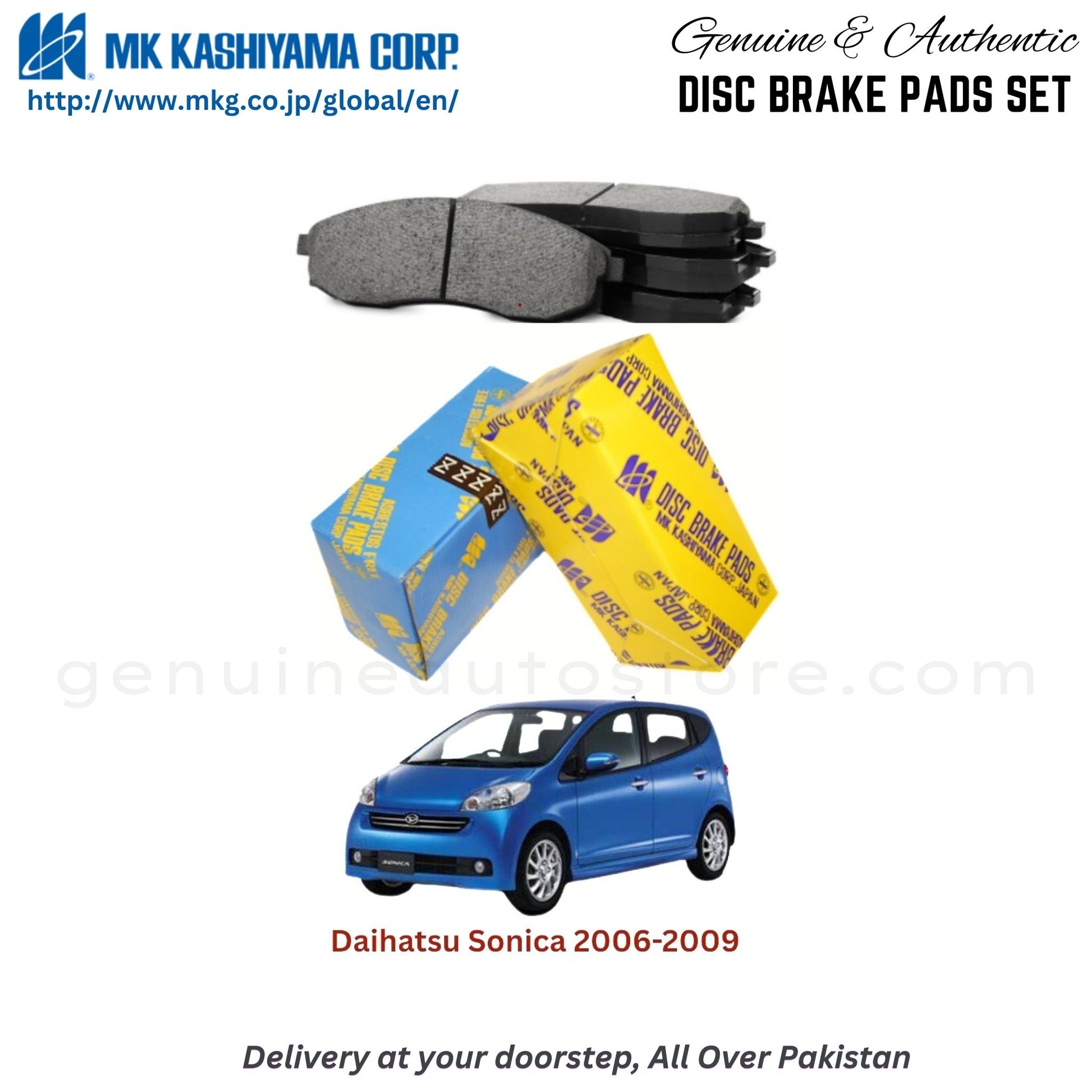 Daihatsu Sonica 2006-2009 MK Japan  Front Brake Pads in Pakistan, 100% Genuine, Reliable, Best Price, Cash on Delivery Available