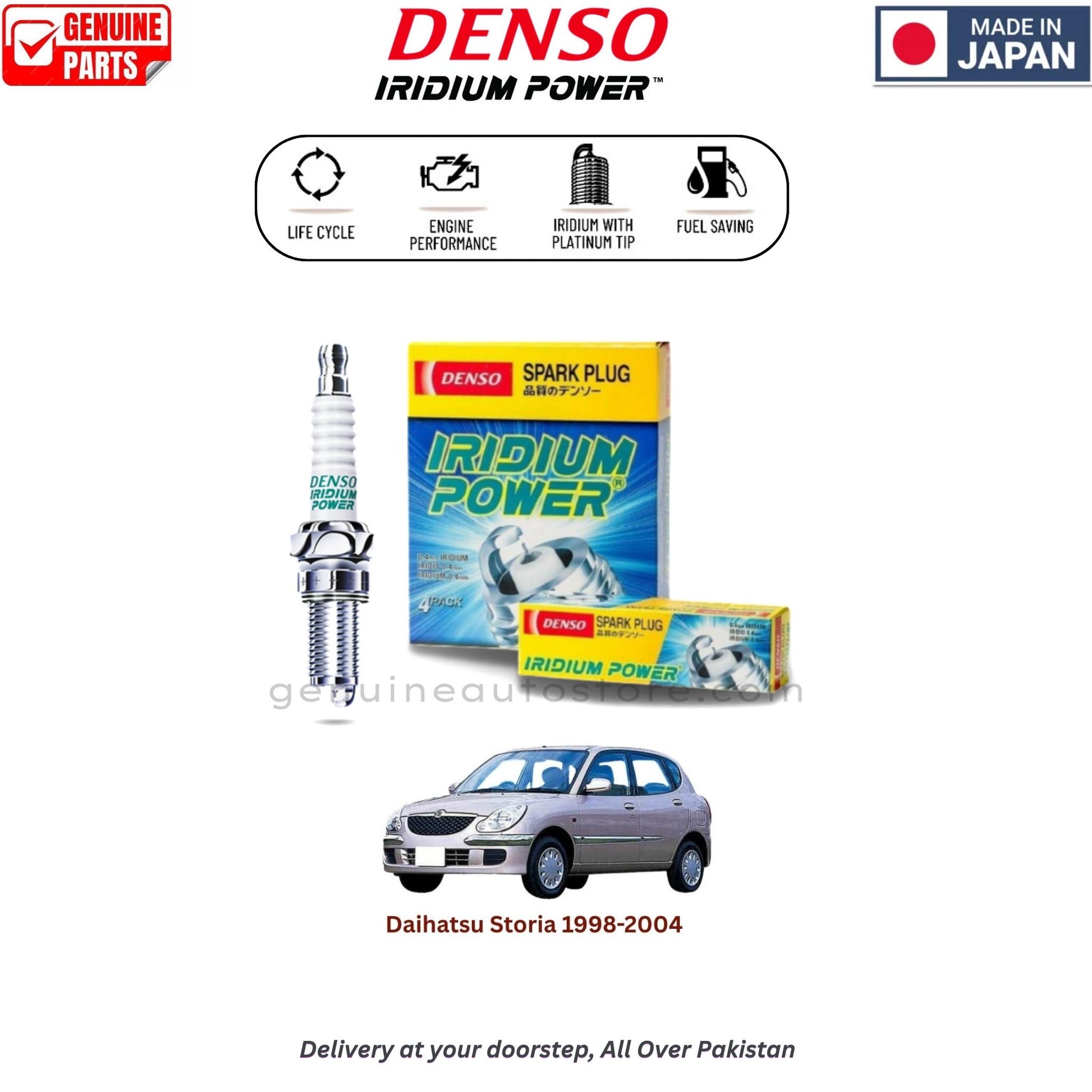 Daihatsu Storia 1998-2004 Denso Iridium Spark Plug in Pakistan, 100% Genuine, Reliable, Best Price, Cash on Delivery Available   
