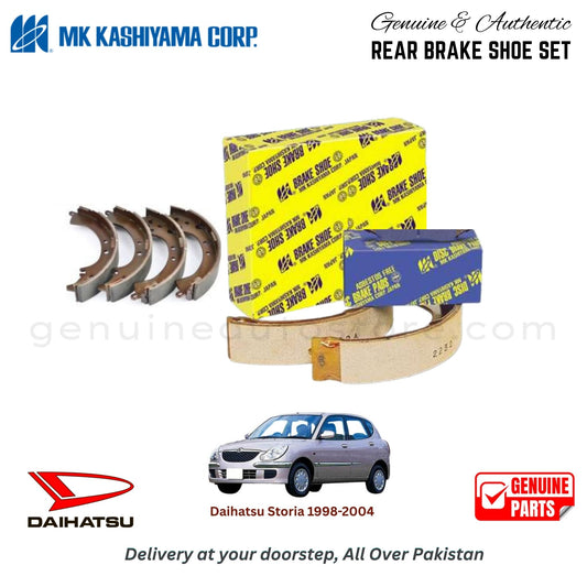 Daihatsu Storia 1998-2004 MK JAPAN REAR BRAKE SHOE SET in Pakistan. 100% Genuine, Reliable, Best Price, Cash on Delivery Available