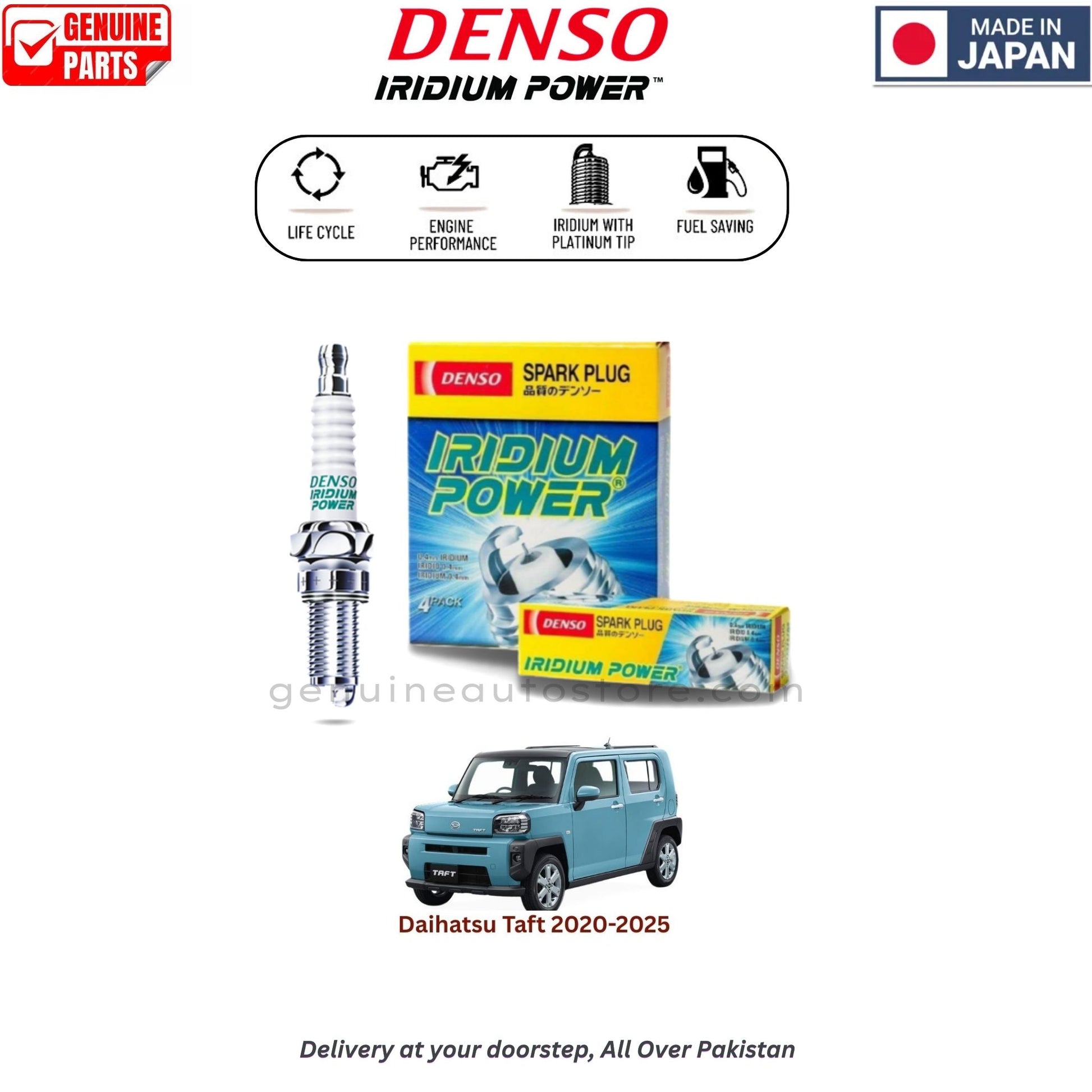 Daihatsu Taft 2020-2025 Denso Iridium Spark Plug in Pakistan, 100% Genuine, Reliable, Best Price, Cash on Delivery Available   
