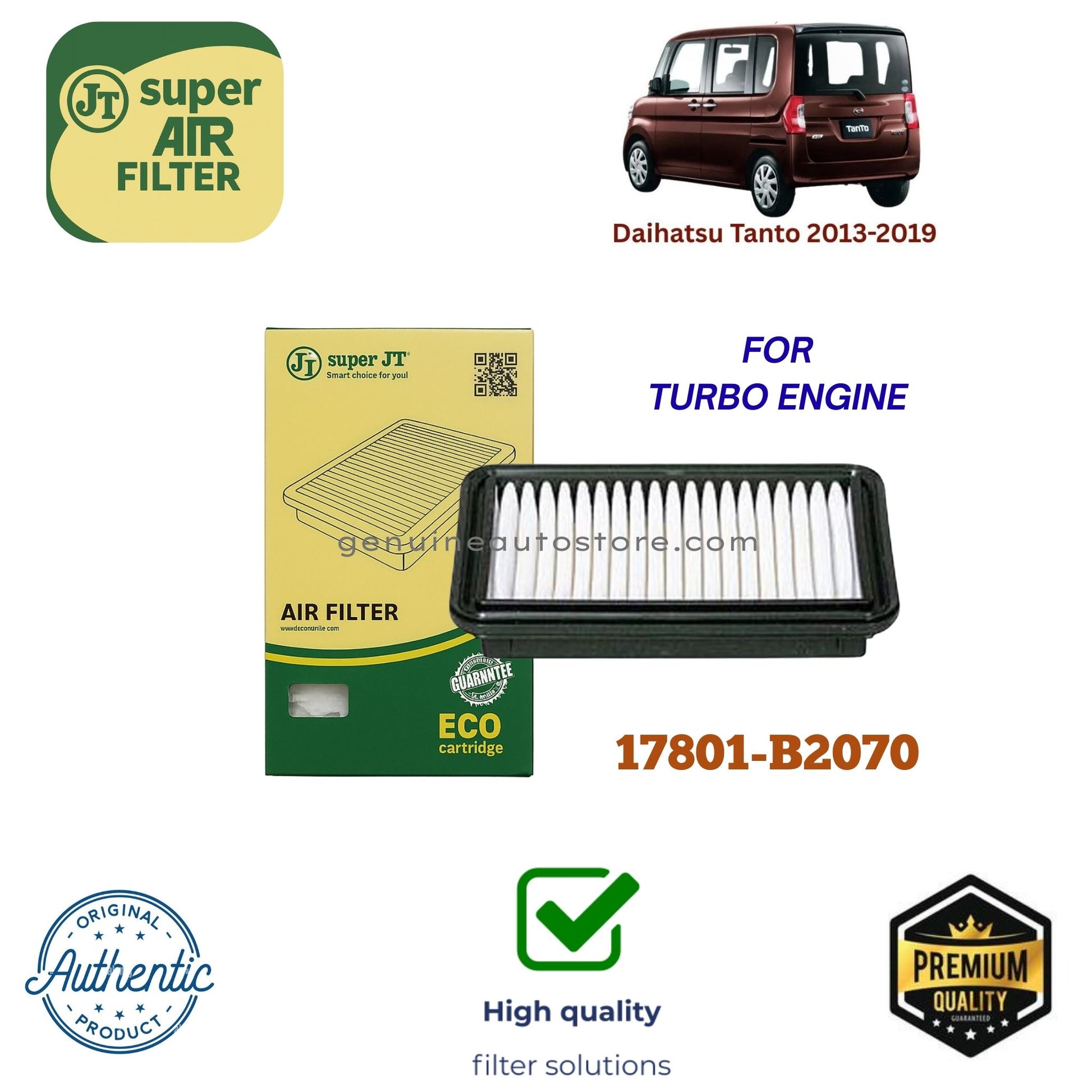 Daihatsu Tanto 2013-2019 Air Filter Super JT 17801-B2070 in Pakistan