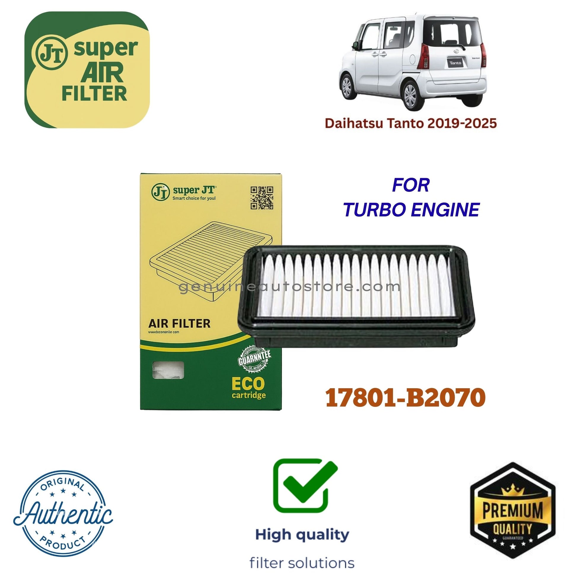 Daihatsu Tanto 2019-2025 Air Filter Super JT 17801-B2070 in Pakistan