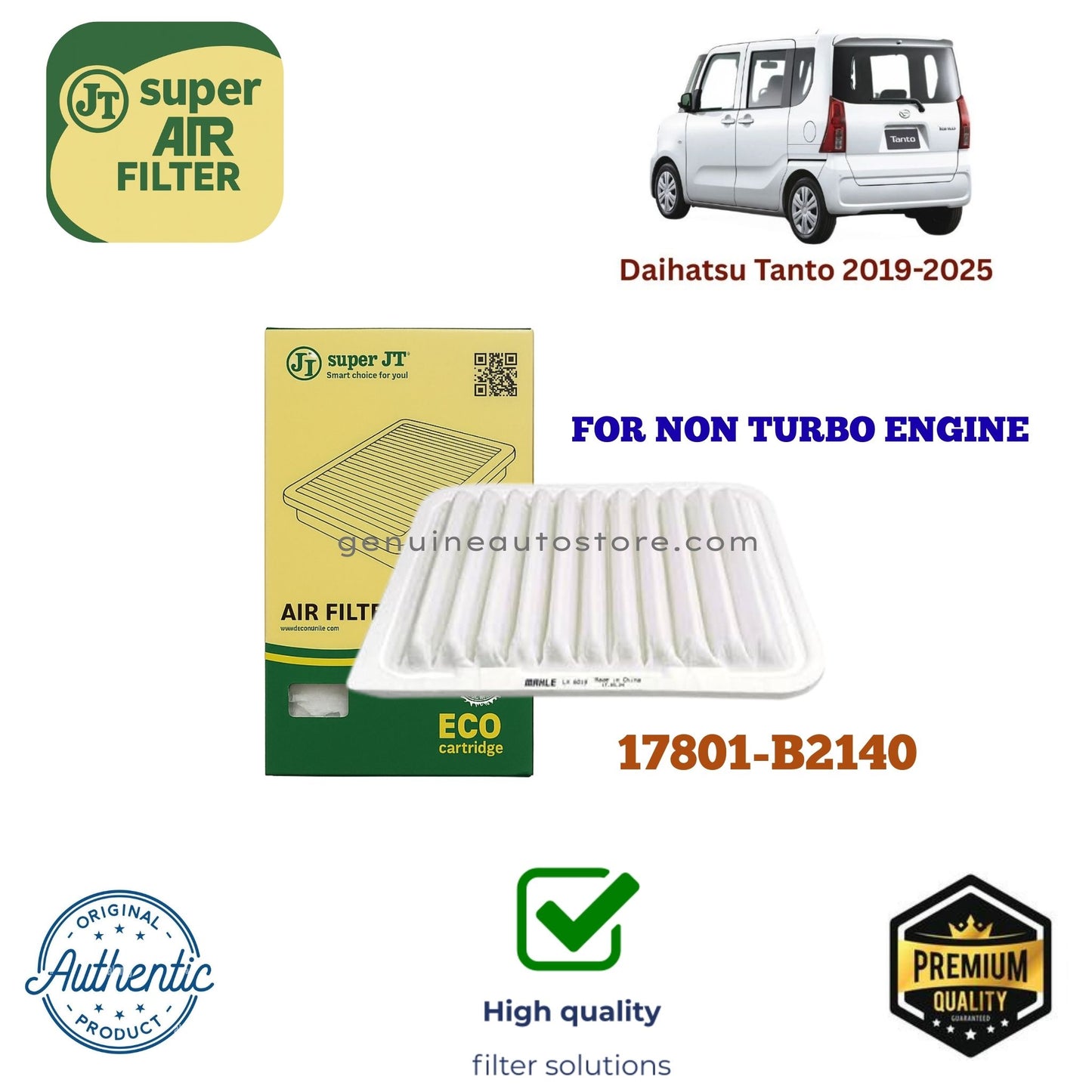 Daihatsu Tanto 2019-2025 Air Filter Super JT 17801-B2140 in Pakistan