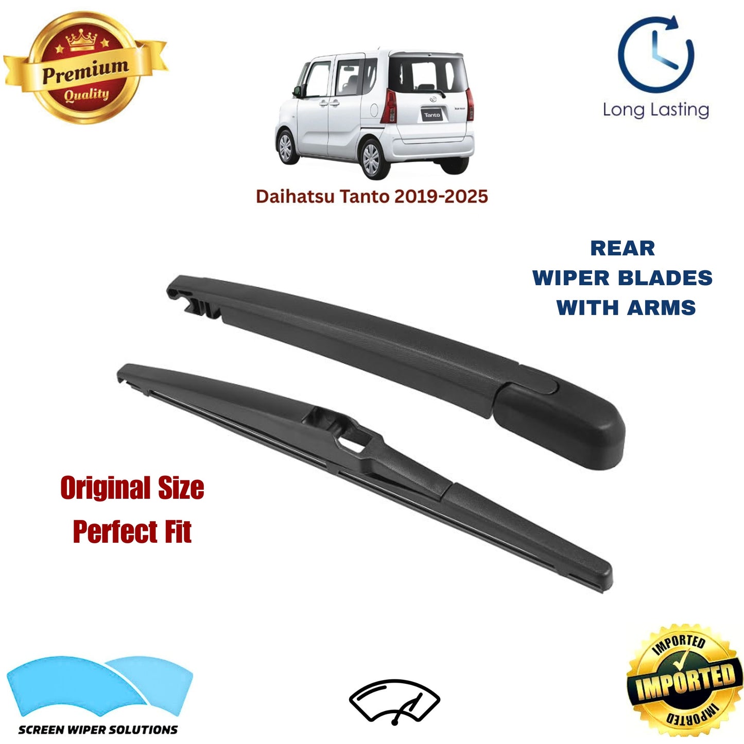 Daihatsu Tanto 2019-2025 Rear Wiper Blade with Arm in Pakistan