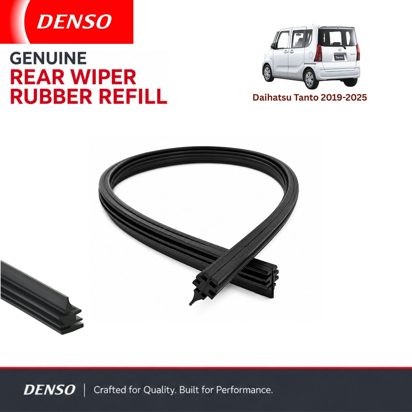 Denso Genuine rear wiper rubber for Daihatsu Tanto 2019-2025
