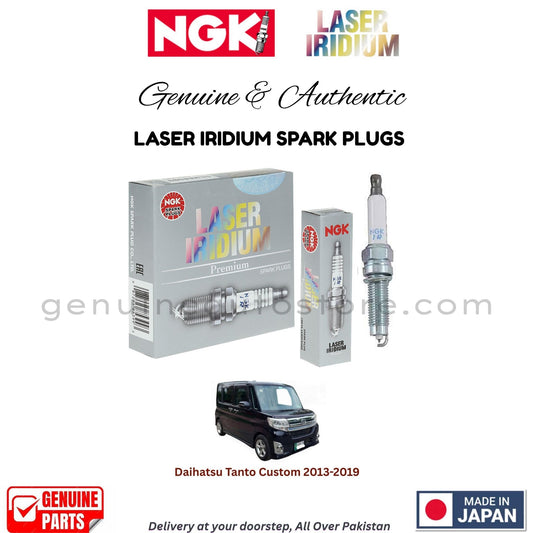 Daihatsu Tanto Custom 2013-2019 NGK LASER IRIDIUM SPARK PLUGS in Pakistan. 100% Genuine, Reliable, Best Price, Cash on Delivery Available