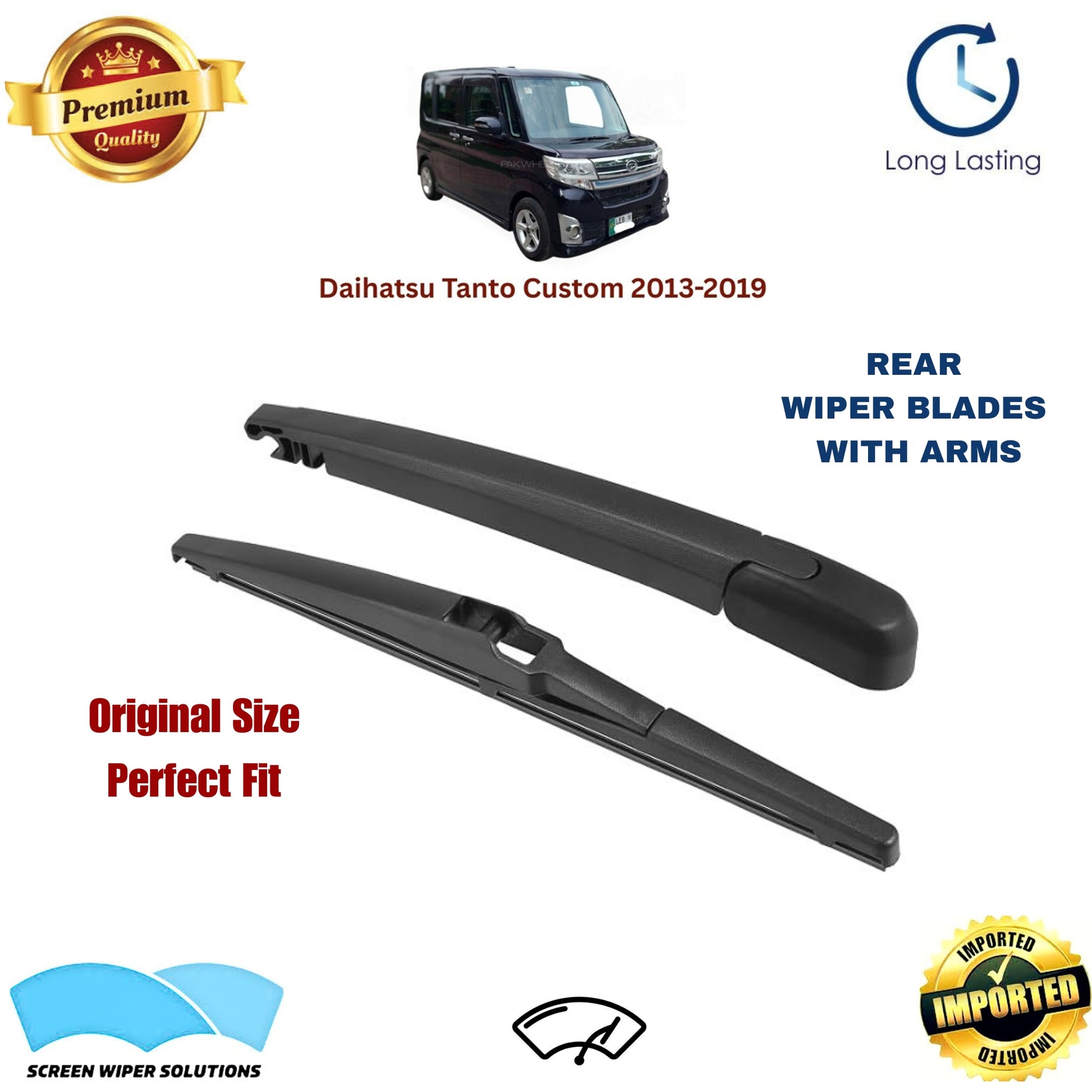 Daihatsu Tanto Custom 2013-2019 Rear Wiper Blade with Arm in Pakistan