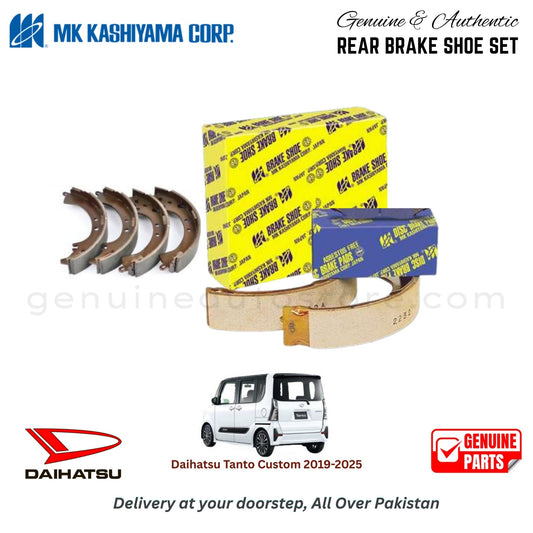 Daihatsu Tanto Custom 2019-2025 MK JAPAN REAR BRAKE SHOE SET in Pakistan. 100% Genuine, Reliable, Best Price, Cash on Delivery Available