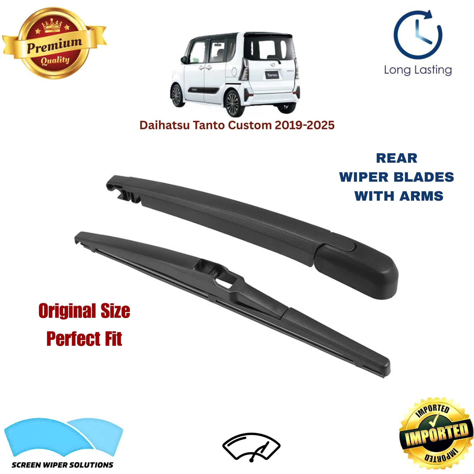 Daihatsu Tanto Custom 2019-2025 Rear Wiper Blade with Arm in Pakistan