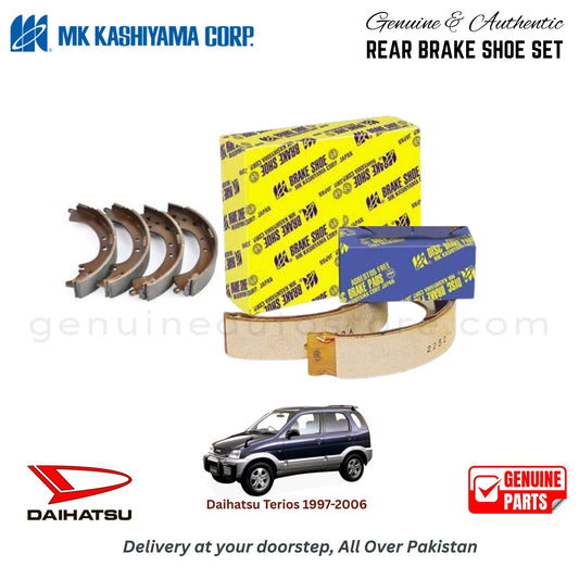 Daihatsu Terios 1997-2006 MK JAPAN REAR BRAKE SHOE SET in Pakistan. 100% Genuine, Reliable, Best Price, Cash on Delivery Available