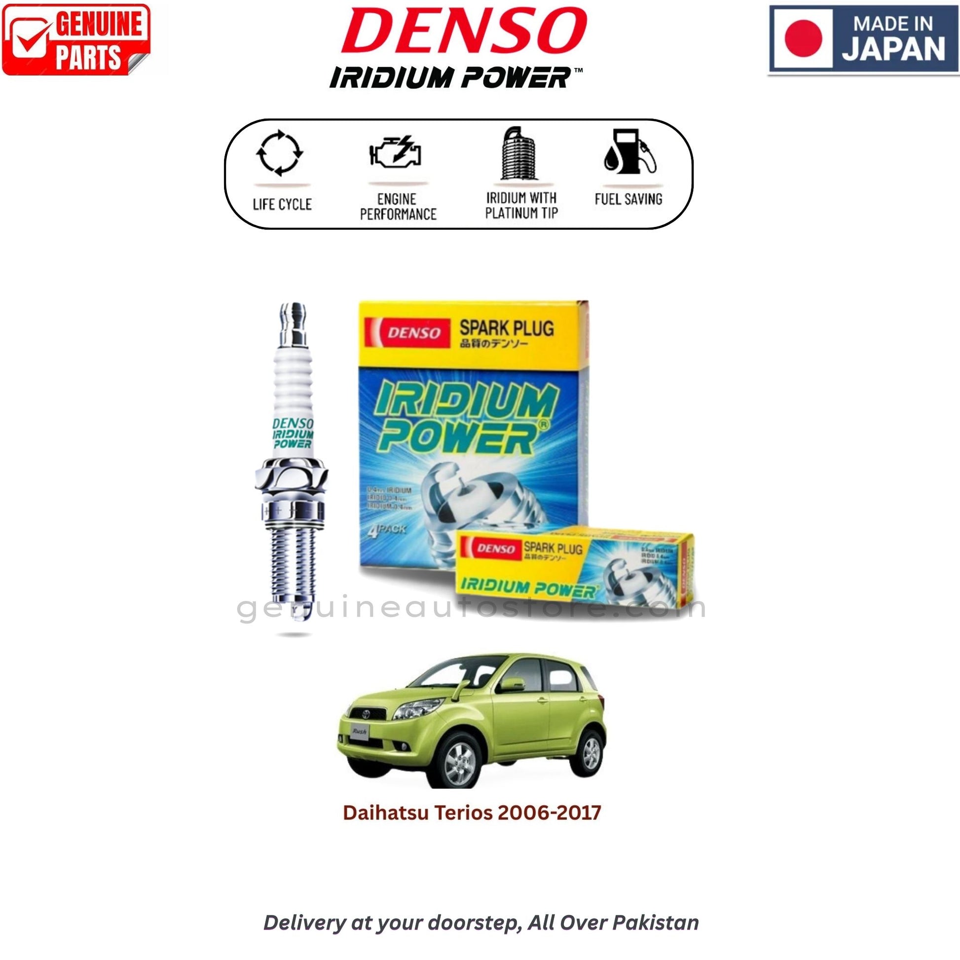  Daihatsu Terios 2006-2017 Denso Iridium Spark Plug in Pakistan, 100% Genuine, Reliable, Best Price, Cash on Delivery Available   