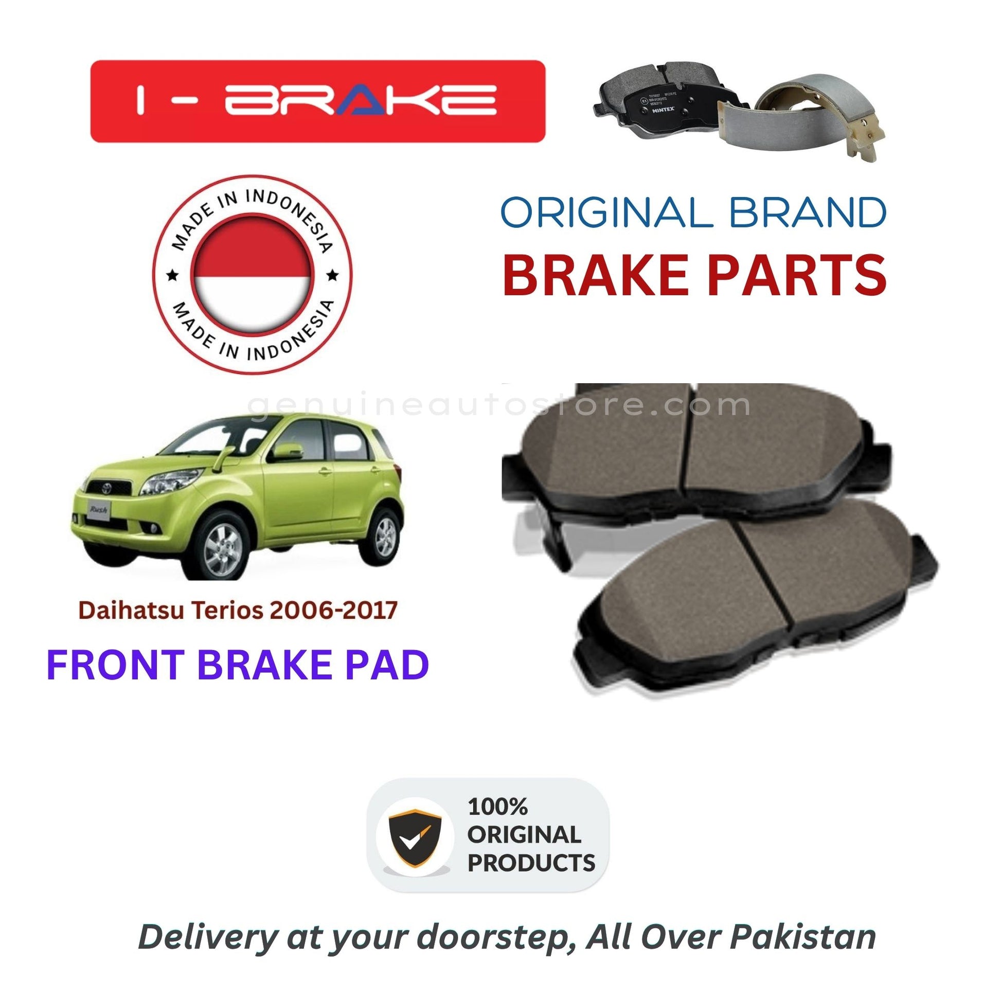 Daihatsu Terios 2006-2017 Front Brake Pads iBrake Indonesia Genuine