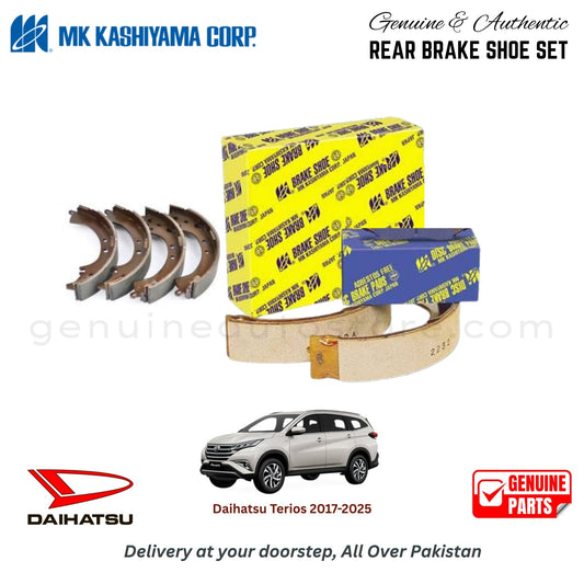 Daihatsu Terios 2017-2025 MK JAPAN REAR BRAKE SHOE SET in Pakistan. 100% Genuine, Reliable, Best Price, Cash on Delivery Available