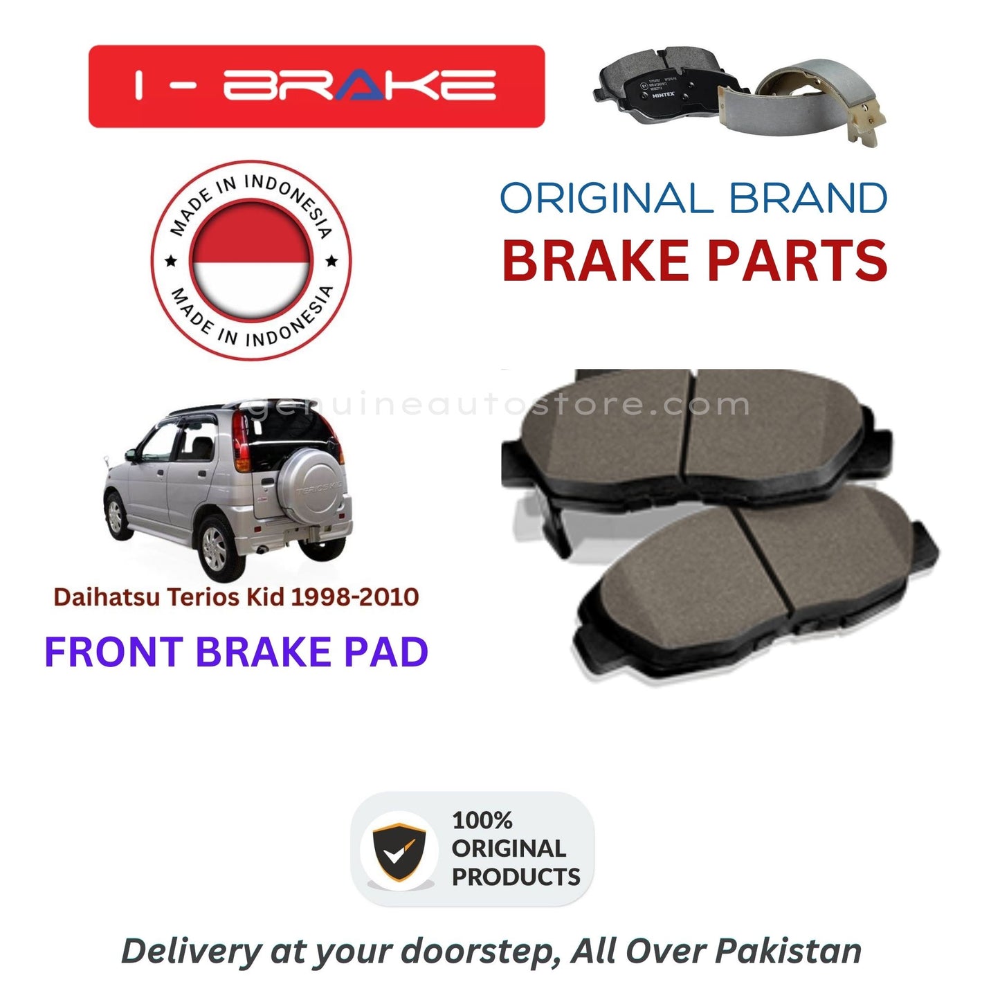 Daihatsu Terios Kid 1998-2010 Front Brake Pads iBrake Indonesia Genuine