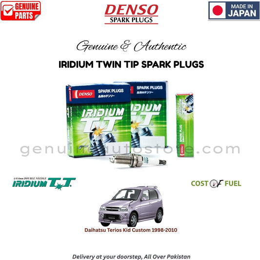 Daihatsu Terios Kid Custom 1998-2010 DENSO IRIDIUM TWIN TIP SPARK PLUG in Pakistan, 100% Genuine, Reliable, Best Price, Cash on Delivery Available