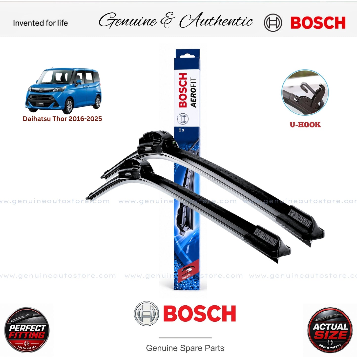 Daihatsu Thor 2016-2025 Bosch Genuine Front Wiper Blade Set Pakistan