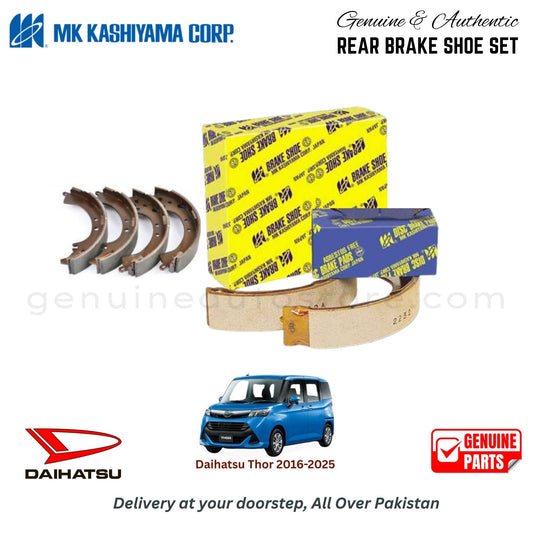 Daihatsu Thor 2016-2025 MK JAPAN REAR BRAKE SHOE SET in Pakistan. 100% Genuine, Reliable, Best Price, Cash on Delivery Available