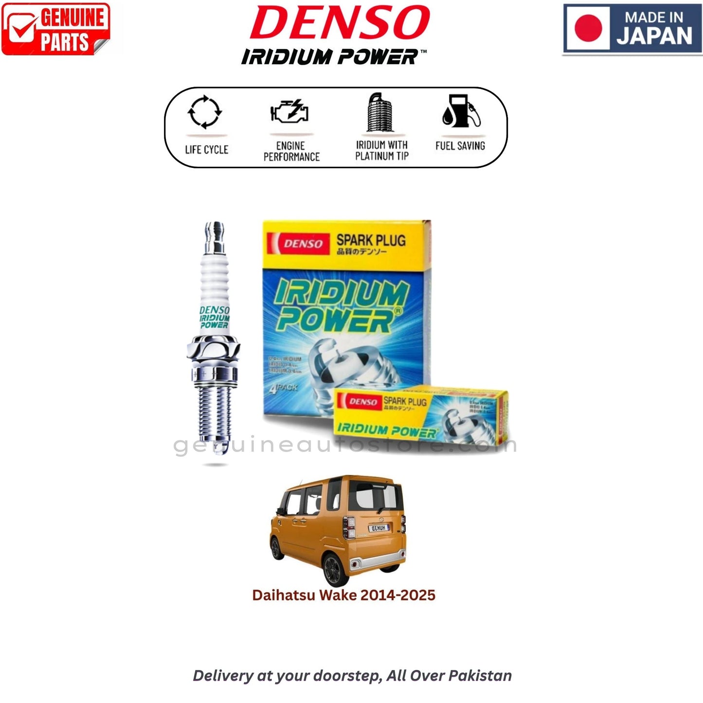 Daihatsu Wake 2014-2025 Denso Iridium Spark Plug in Pakistan, 100% Genuine, Reliable, Best Price, Cash on Delivery Available