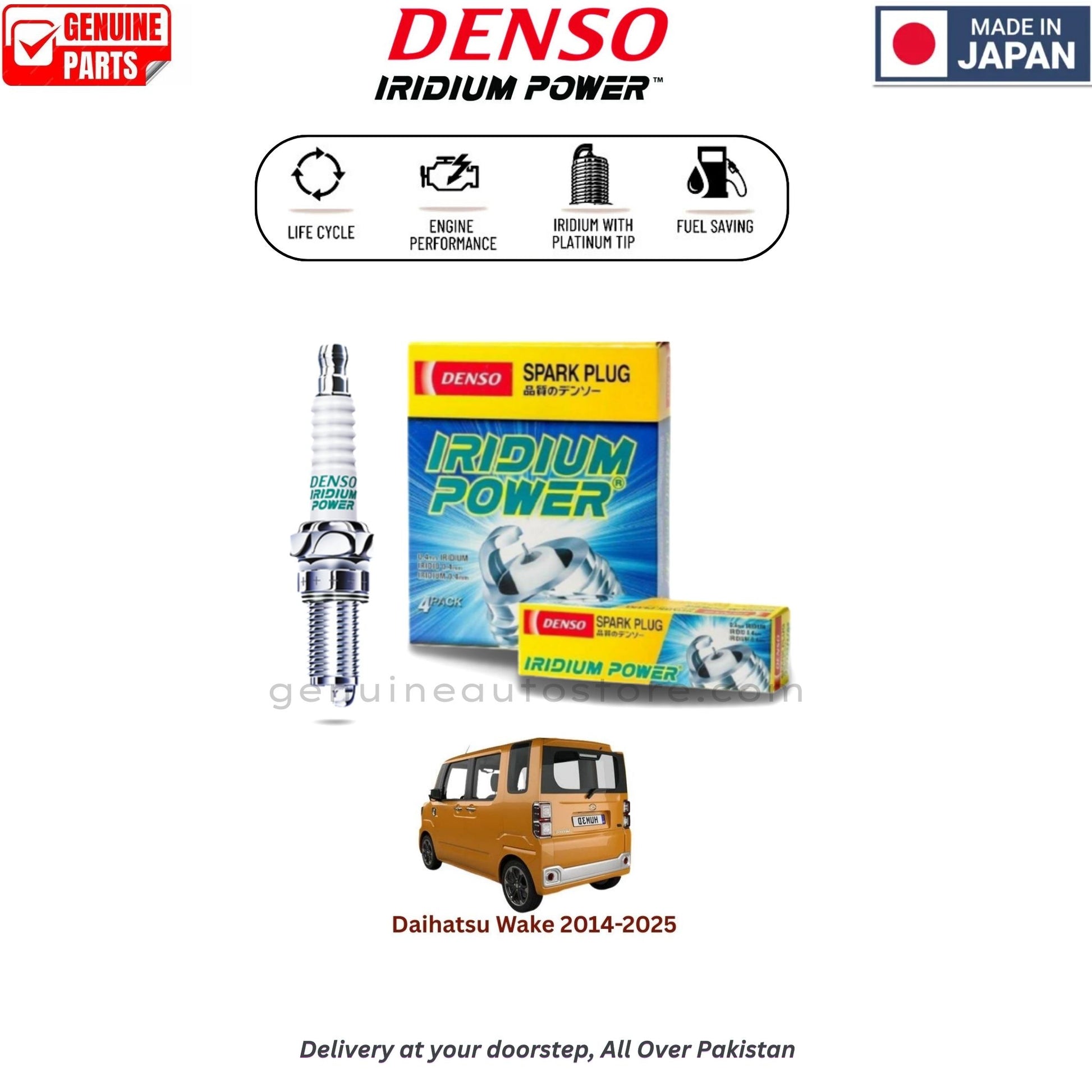 Daihatsu Wake 2014-2025 Denso Iridium Spark Plug in Pakistan, 100% Genuine, Reliable, Best Price, Cash on Delivery Available