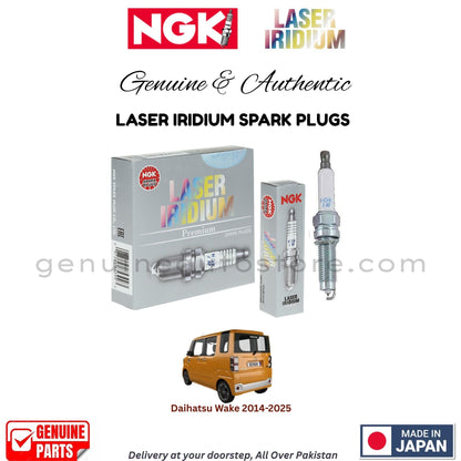 Daihatsu Wake 2014-2025 NGK LASER IRIDIUM SPARK PLUGS in Pakistan. 100% Genuine, Reliable, Best Price, Cash on Delivery Available