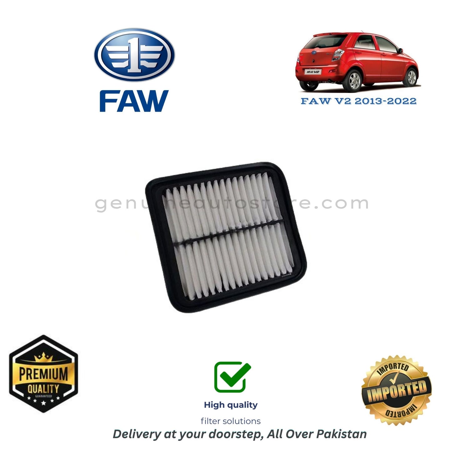 FAW V2 2013-2022 Air Filter Premium Quality in Pakistan, 100% Genuine, Reliable, Best Price, Cash on Delivery 