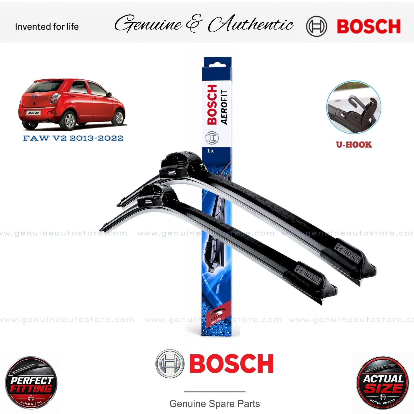 FAW V2 2013-2022 Bosch Genuine Front Wiper Blade Set Pakistan