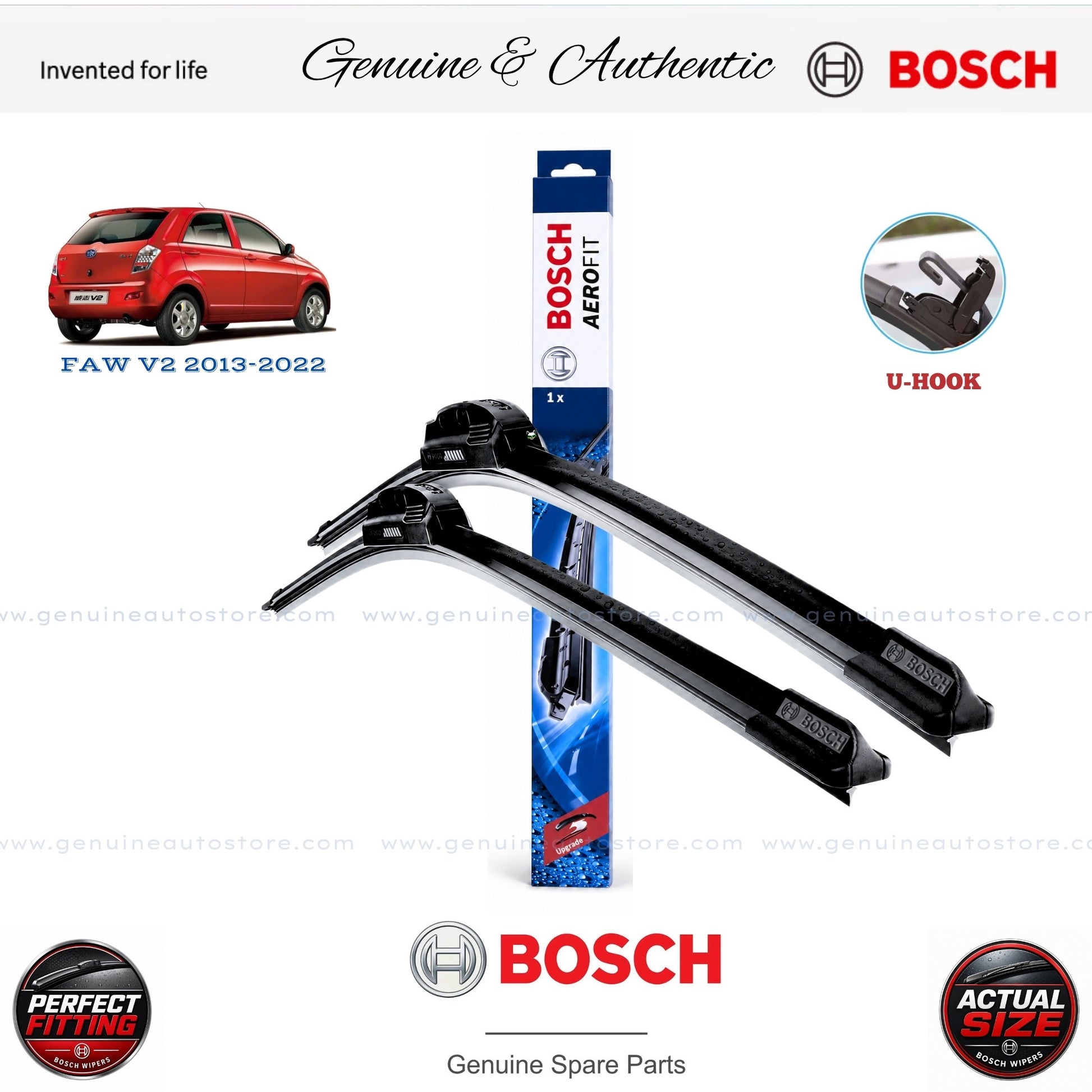 FAW V2 2013-2022 Bosch Genuine Front Wiper Blade Set Pakistan