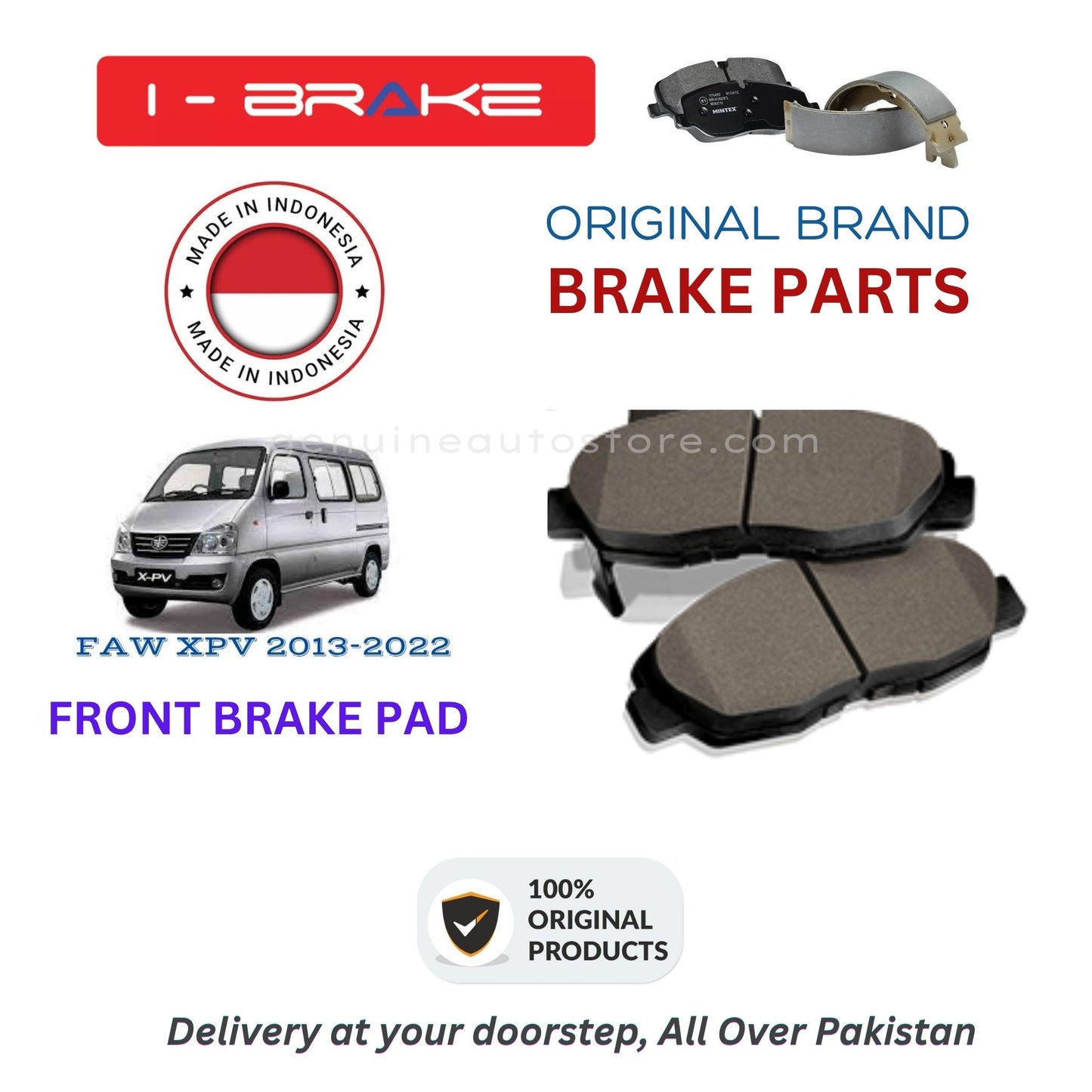 FAW XPV 2013-2022 Front Brake Pads iBrake Indonesia Genuine