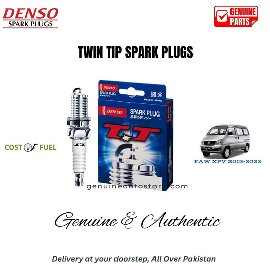 FAW XPV 2013-2022 DENSO Twin Tip Spark Plugs 4pcs in Pakistan – genuine replacement, better mileage and smooth performance
