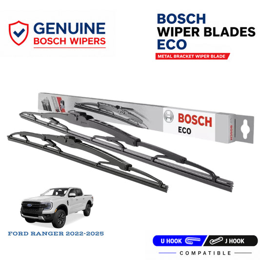 Bosch Genuine metal front wiper set for Ford Ranger 2022-2025, pair of two