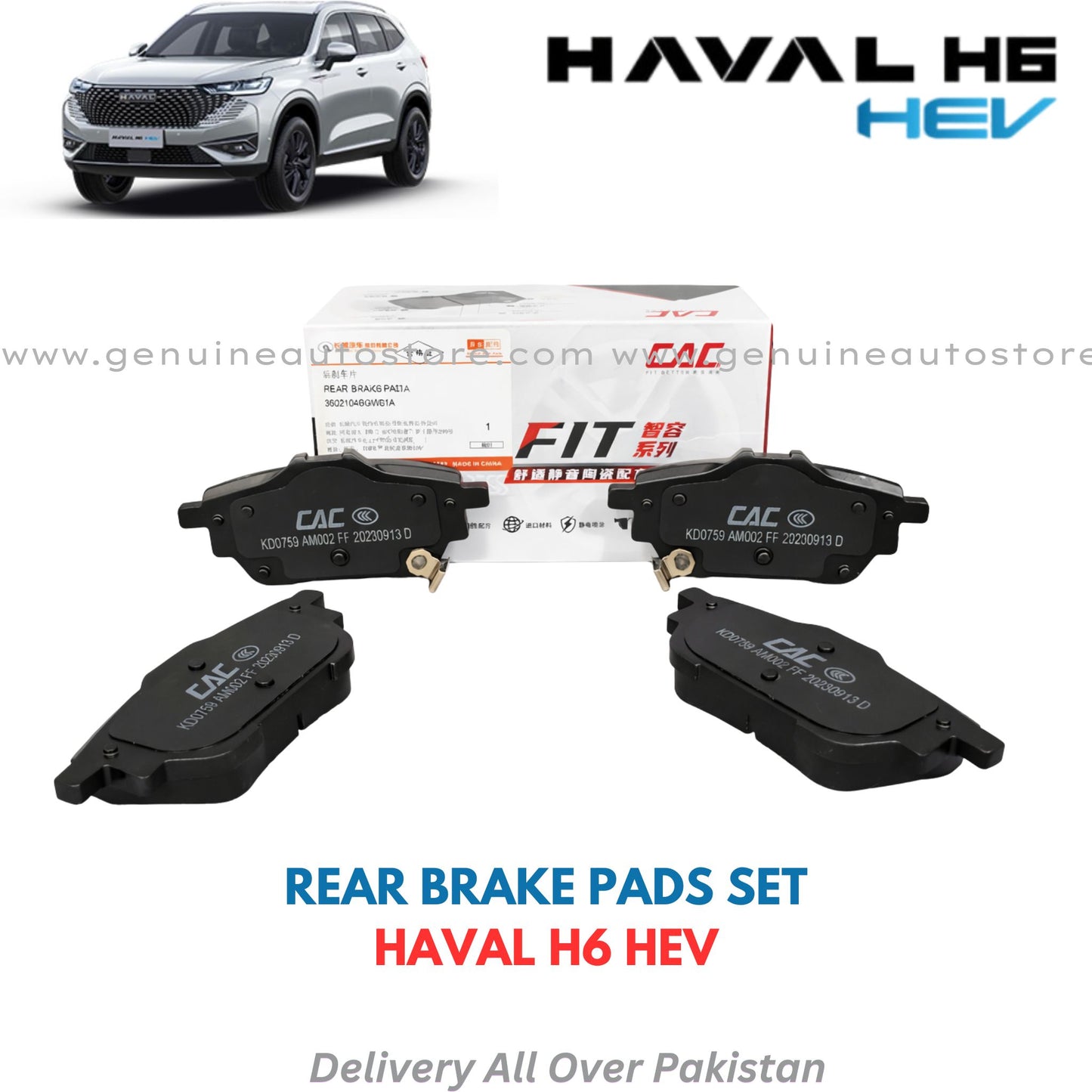 HAVAL H6 HEV 2021-2025 REAR BRAKE PADS IN PAKISTAN