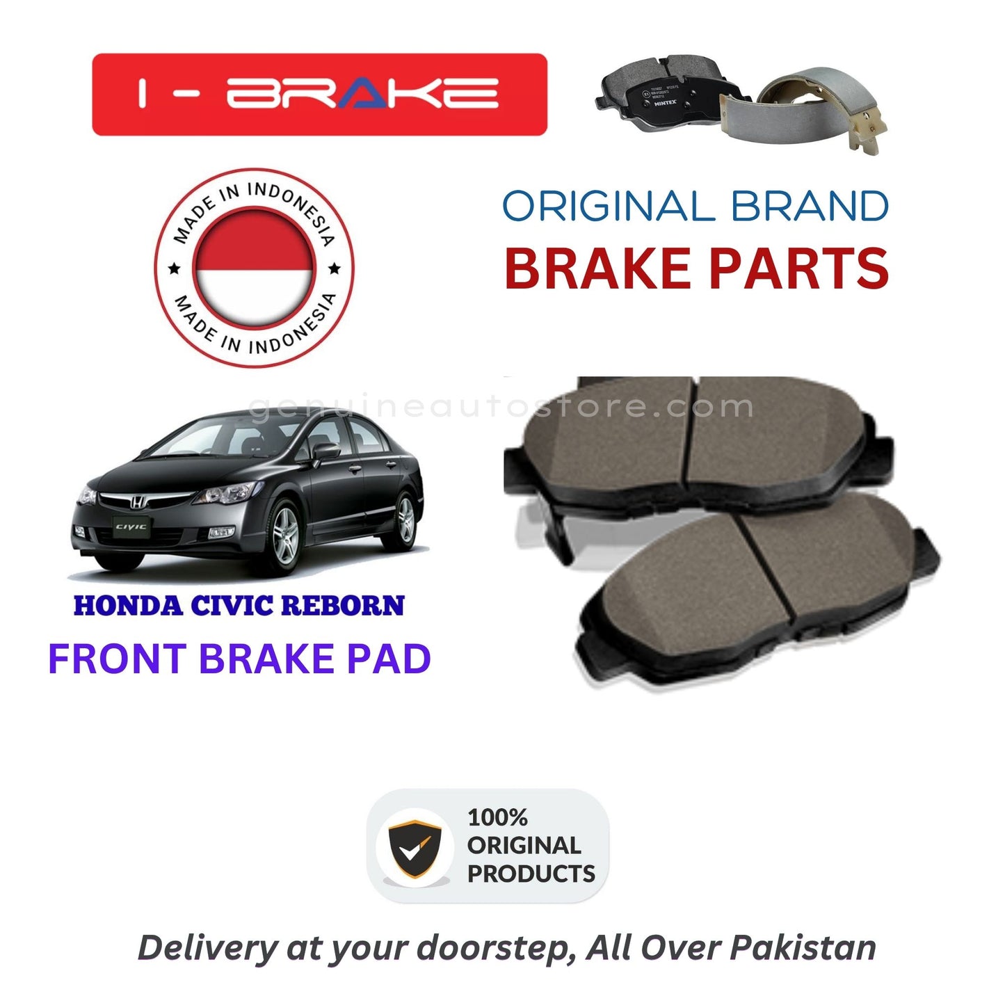 HONDA CIVIC REBORN Front Brake Pads iBrake Indonesia Genuine