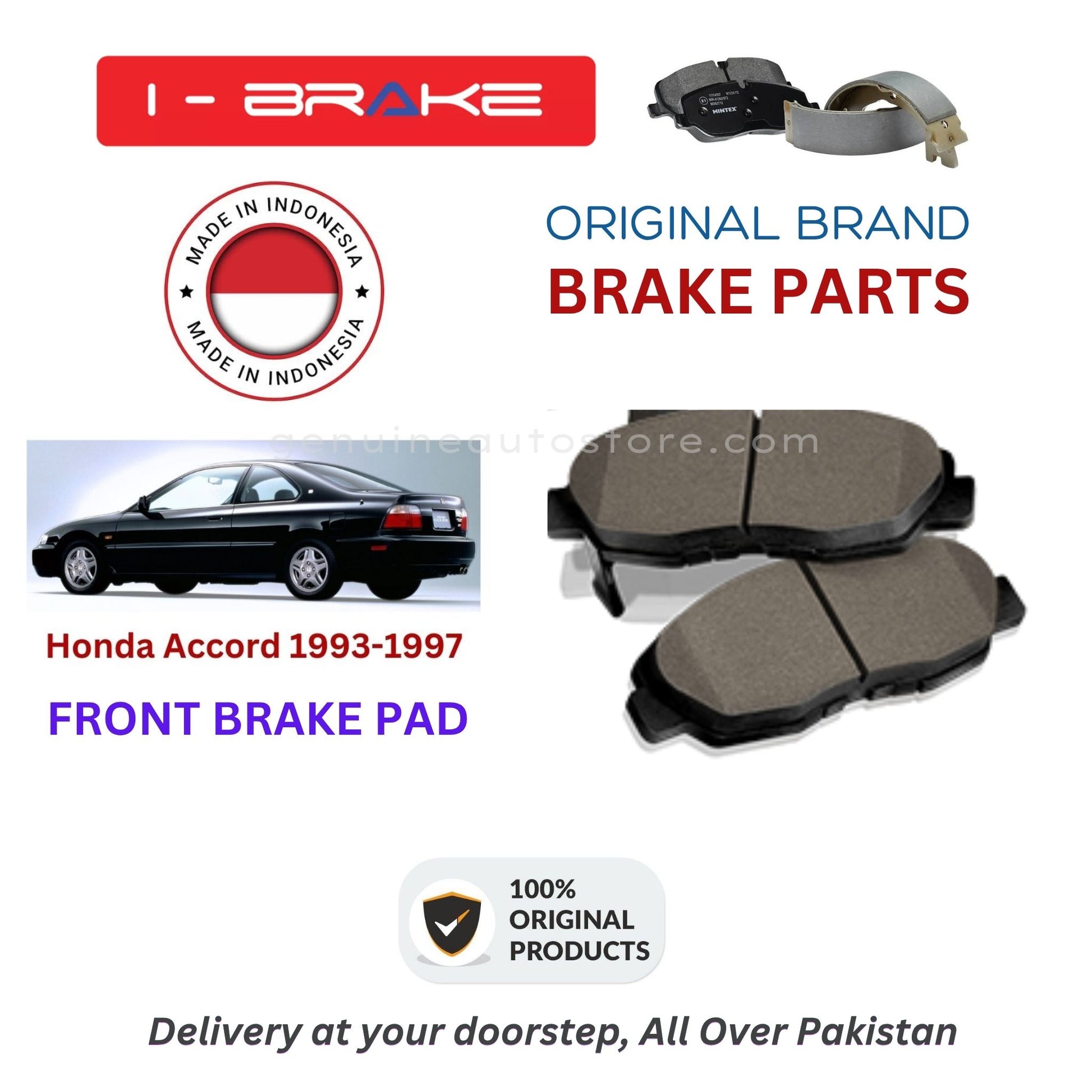 Honda Accord 1993-1997 Front Brake Pads iBrake Indonesia Genuine