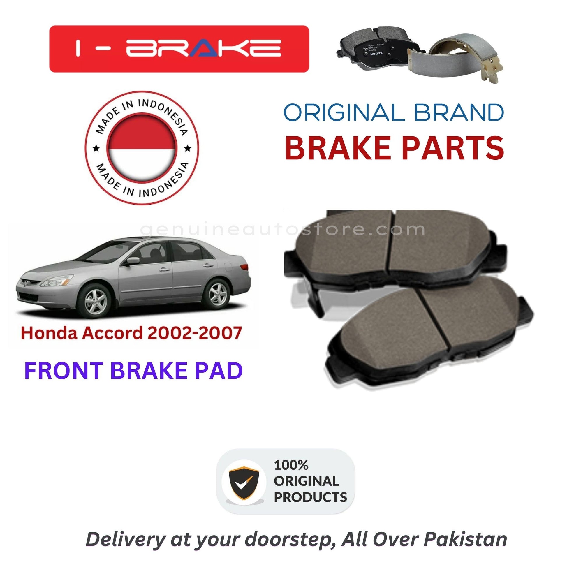 Honda Accord 2002-2007 Front Brake Pads iBrake Indonesia Genuine