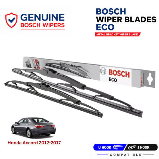 Bosch Genuine metal front wiper set for Honda Accord 2012-2017, pair of two