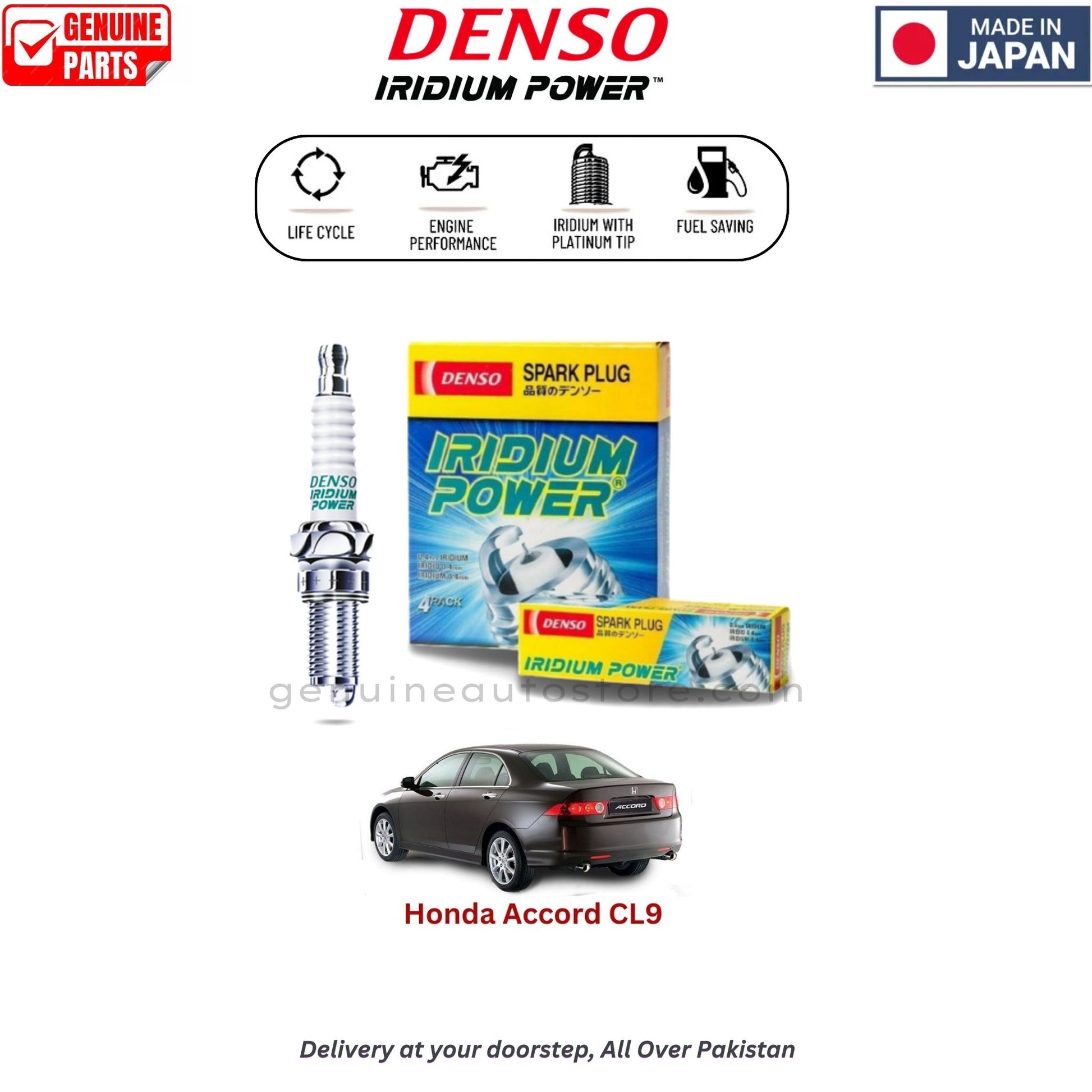 Honda Accord CL9 Denso Iridium Spark Plug in Pakistan, 100% Genuine, Reliable, Best Price, Cash on Delivery Available   