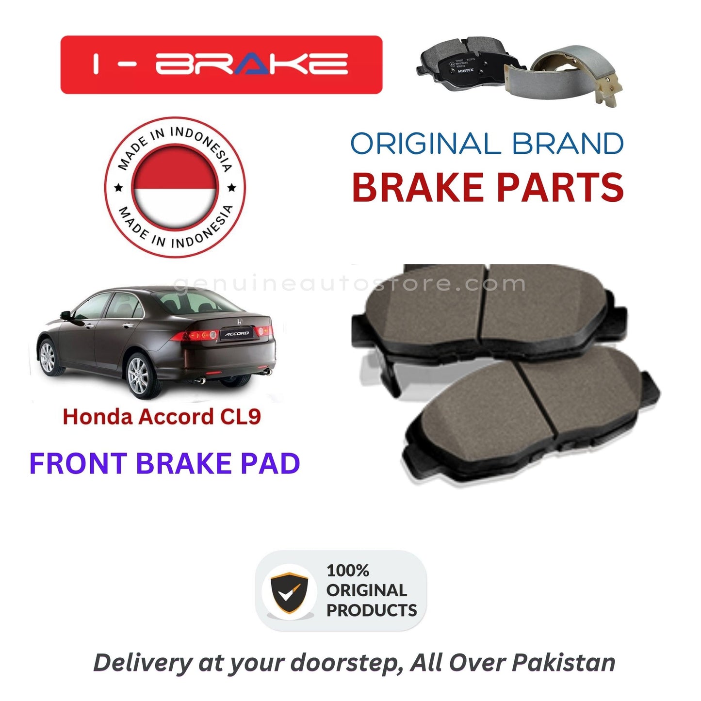 Honda Accord CL9 Front Brake Pads iBrake Indonesia Genuine