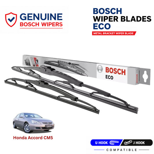 Bosch Genuine metal front wiper set for Honda Accord CM5, pair of two