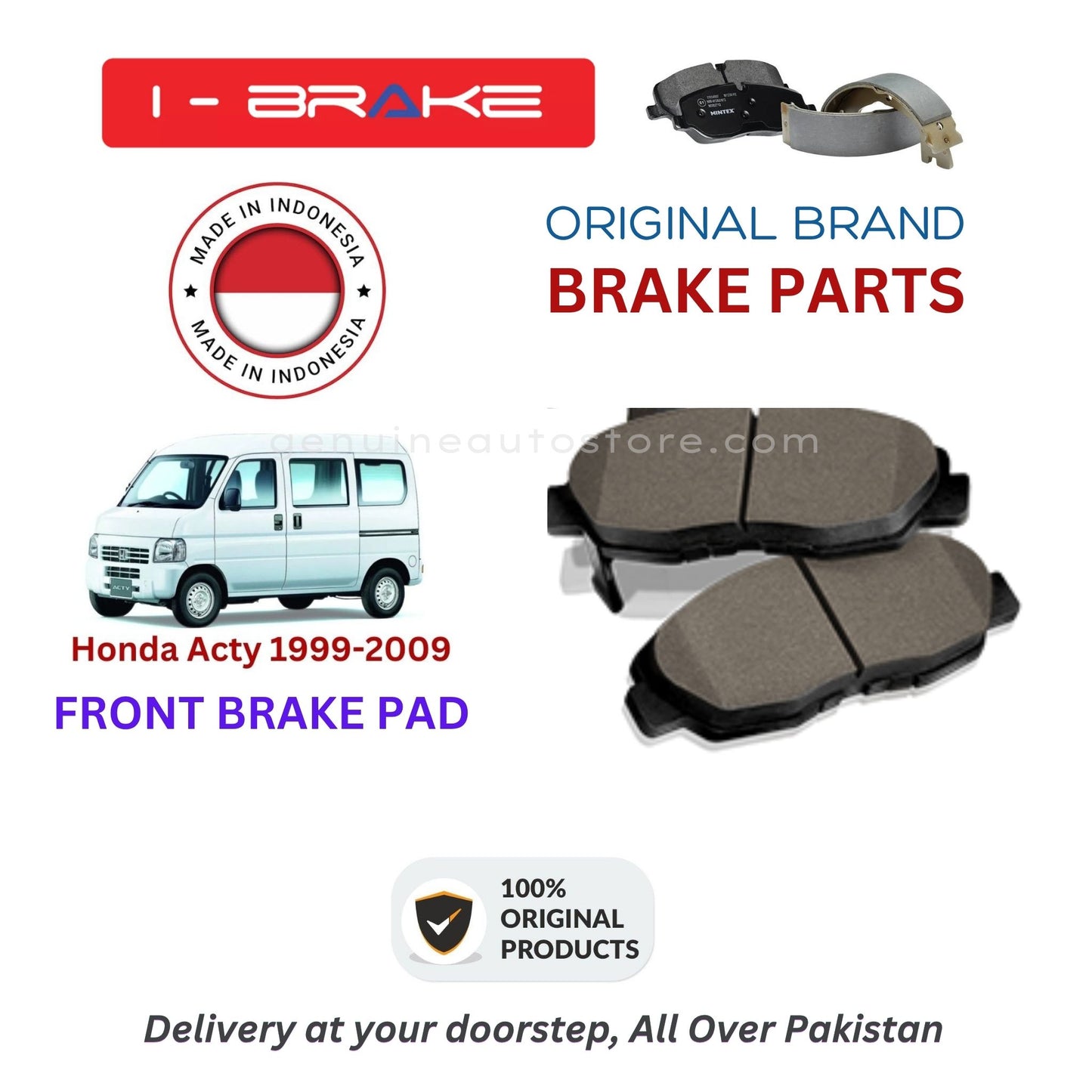Honda Acty 1999-2009 Front Brake Pads iBrake Indonesia Genuine