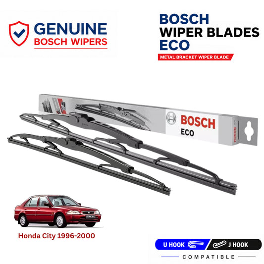 Bosch Genuine metal front wiper set for Honda City 1996-2000, pair of two