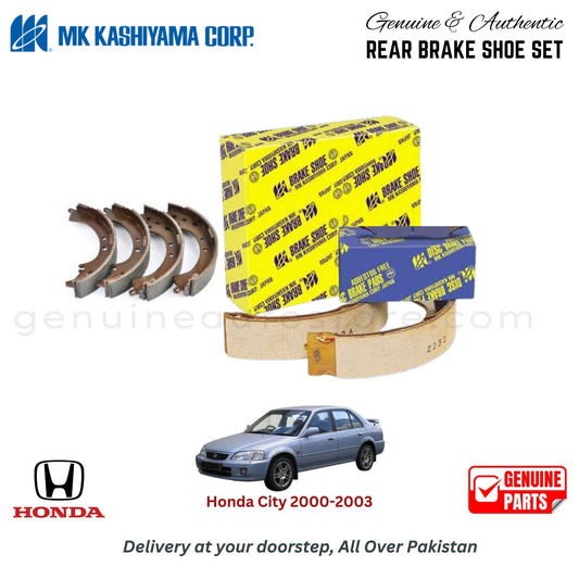 Honda City 2000-2003 MK JAPAN REAR BRAKE SHOE SET in Pakistan. 100% Genuine, Reliable, Best Price, Cash on Delivery Available