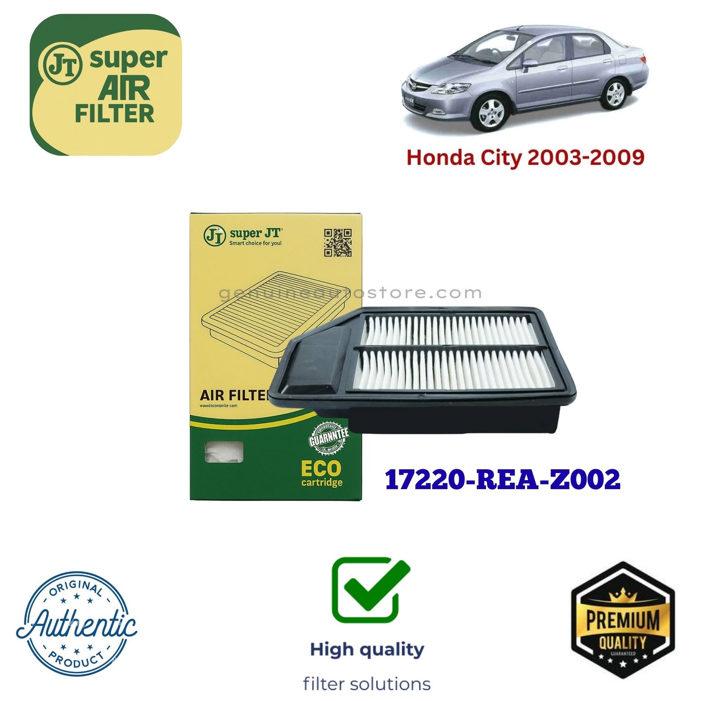 Honda City 2003-2009 Air Filter Super JT 17220-REA-Z002 in Pakistan
