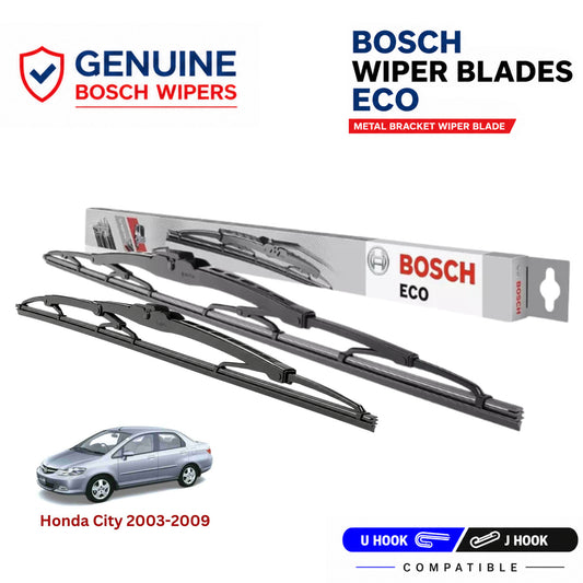Bosch Genuine metal front wiper set for Honda City 2003-2009, pair of two