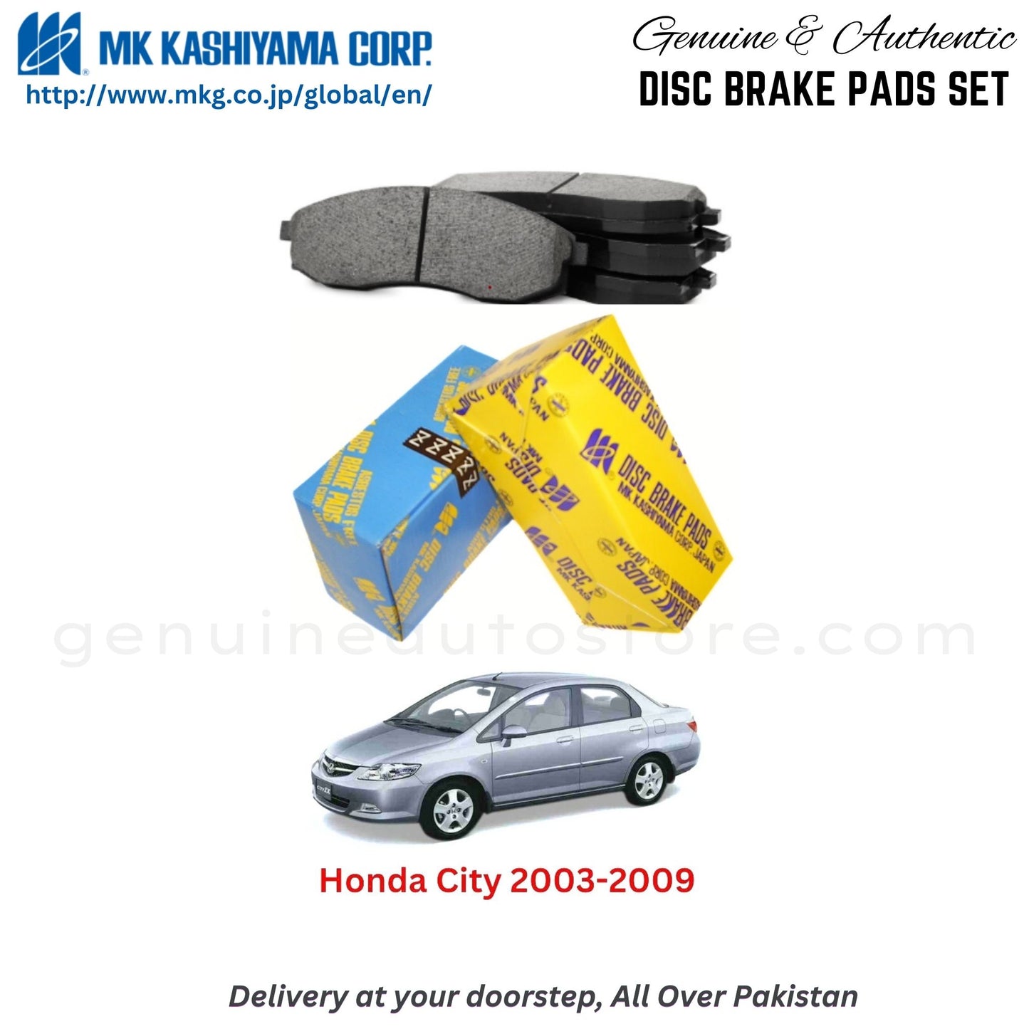 Honda City 2003-2009 MK Japan  Front Brake Pads in Pakistan, 100% Genuine, Reliable, Best Price, Cash on Delivery Available