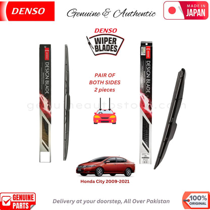Honda City 2009-2021 DENSO JAPAN WIPER BLADE SET in Pakistan. 100% Genuine, Original, Best Price, Cash on Delivery Available