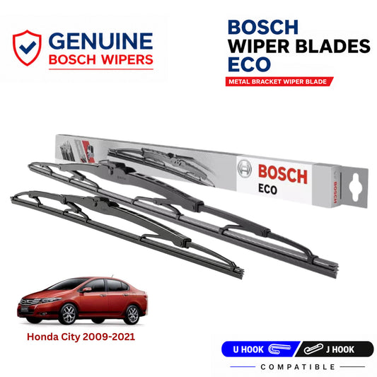 Bosch Genuine metal front wiper set for Honda City 2009-2021, pair of two
