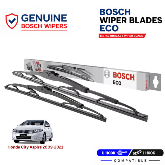Bosch Genuine metal front wiper set for Honda City Aspire 2009-2021, pair of two